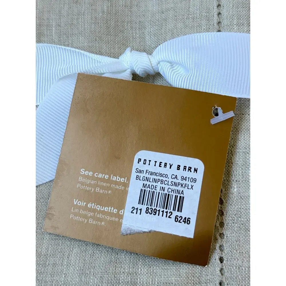Pottery Barn Belgian Flax Linen Classic Napkins (Beige) - 20